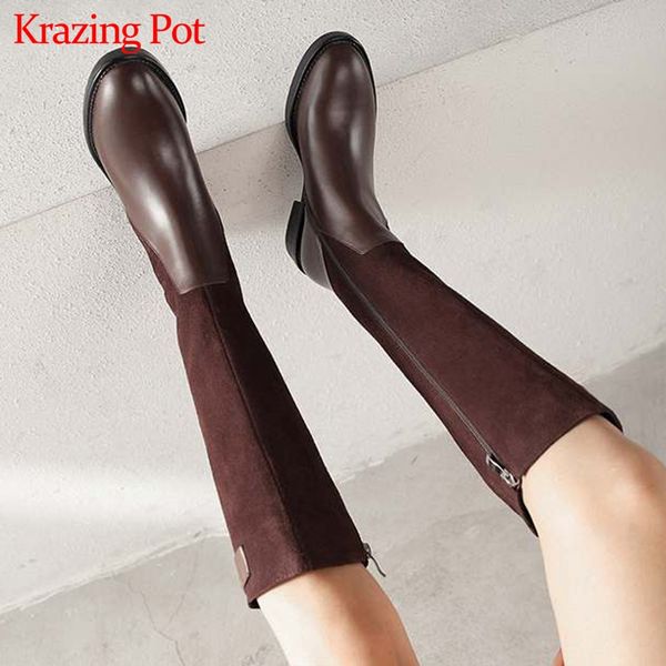 krazing pot full grain leather round toe zipper vintage metal fasteners low heels superstar gentlewomen equestrian boots l7f9, Black
krazing pot full grain leather round toe zipper vintage metal fasteners low heels superstar gentlewomen equestrian boots l7f9, Black