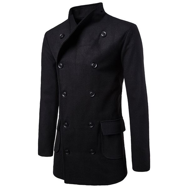 mens designer windbreak autumn and winter england style solid color long sleeved stand collar long coats fashion mens coats, Black
mens designer windbreak autumn and winter england style solid color long sleeved stand collar long coats fashion mens coats, Black