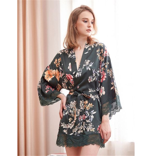 fdfklak gowns for women lace bathrobe summer silk robe dressing gown sleepwear black/white print bride robe, Black;red
fdfklak gowns for women lace bathrobe summer silk robe dressing gown sleepwear black/white print bride robe, Black;red