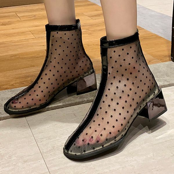 2019 fashion runway round head polka dot sock boots zipper thigh high pointed toe woman boot, Black
2019 fashion runway round head polka dot sock boots zipper thigh high pointed toe woman boot, Black