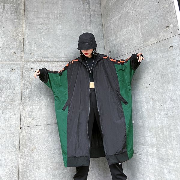 women oversized bat sleeve vintage long trench coat female streetwear hip hop gothic zipper hooded plus size windbreaker jacket, Tan;black
women oversized bat sleeve vintage long trench coat female streetwear hip hop gothic zipper hooded plus size windbreaker jacket, Tan;black