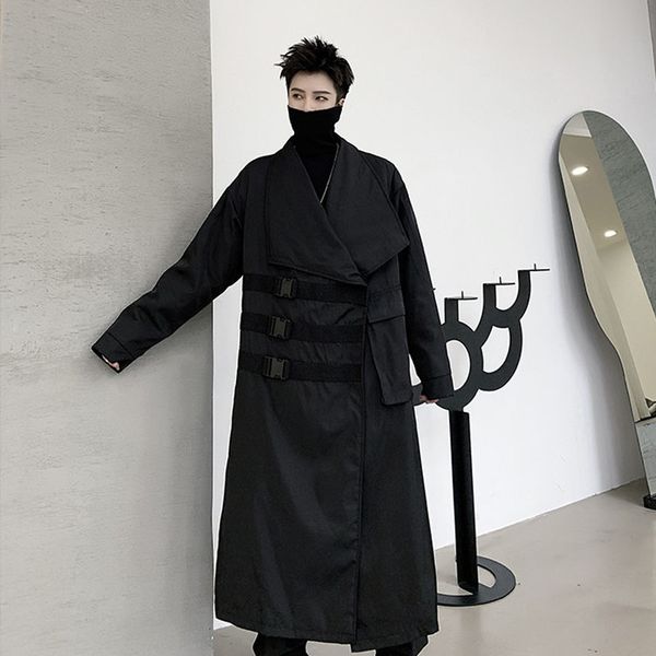 male punk gothic fashion casual loose windbreaker long jacket overcoat men japan street dark black loose trench coat outerwear, Tan;black
male punk gothic fashion casual loose windbreaker long jacket overcoat men japan street dark black loose trench coat outerwear, Tan;black
