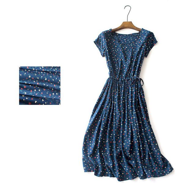 woman clothes floral flowers print o neck short sleeve drawstring pockets dress mori girl drop shipping, Black;gray 
woman clothes floral flowers print o neck short sleeve drawstring pockets dress mori girl drop shipping, Black;gray