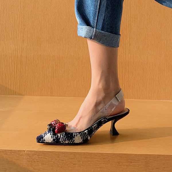 pointed toe women slingback pumps blue striped cloth high heels 6cm design summer sandalias shoes woman pvc dress prom stilettos, Black
pointed toe women slingback pumps blue striped cloth high heels 6cm design summer sandalias shoes woman pvc dress prom stilettos, Black