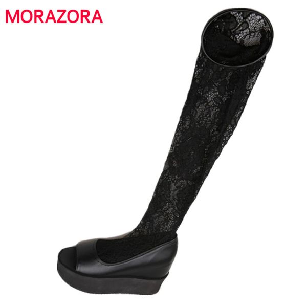 morazora height increasing high heels shoes in summer over the knee boots fashion lady platform cool boots size 34-43, Black
morazora height increasing high heels shoes in summer over the knee boots fashion lady platform cool boots size 34-43, Black