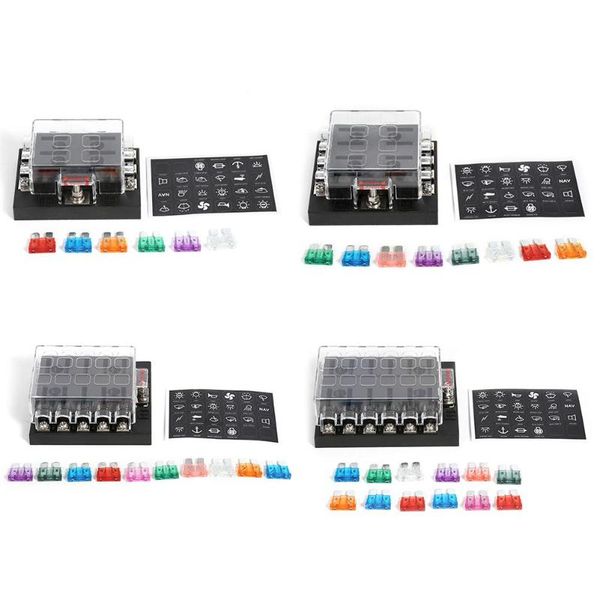 6/8/10/12 way circuit standard blade fuse block car auto fuse holder box with clear pc cover
6/8/10/12 way circuit standard blade fuse block car auto fuse holder box with clear pc cover