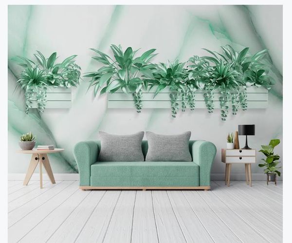 wallpapers po wallpaper murals stereo flower for walls living room bedroom waterproof modern marble
