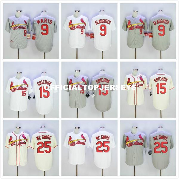 9 enos slaughter 15 randal grichuk 25 mcgwire jersey white gray beige, Black;blue
9 enos slaughter 15 randal grichuk 25 mcgwire jersey white gray beige, Black;blue