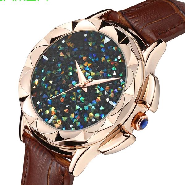 sanda women casual watch quartz watches waterproof leather strap p217, Slivery;brown
sanda women casual watch quartz watches waterproof leather strap p217, Slivery;brown