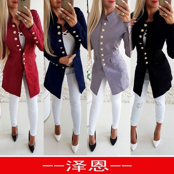 fashion office ladies solid women jacket long sleeve slim suit coat long jacket women coat plus size female dropshipping top, White;black
fashion office ladies solid women jacket long sleeve slim suit coat long jacket women coat plus size female dropshipping top, White;black