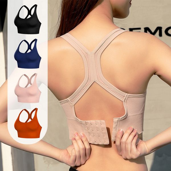 women sports bra rear breasted adjustable shockproof running underwear seamless hollow out yoga clothes home gyms supplies, White;black
women sports bra rear breasted adjustable shockproof running underwear seamless hollow out yoga clothes home gyms supplies, White;black
