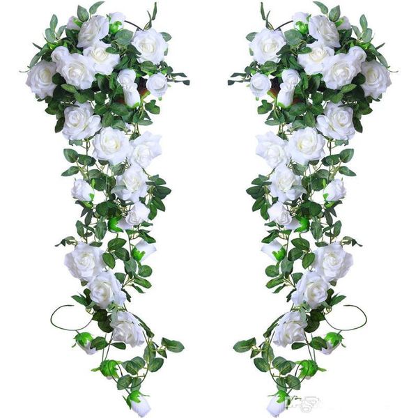 2m long artificial rose vine silk flower garland hanging baskets ivy rattan home outdoor wedding arch garden wall decoration
2m long artificial rose vine silk flower garland hanging baskets ivy rattan home outdoor wedding arch garden wall decoration