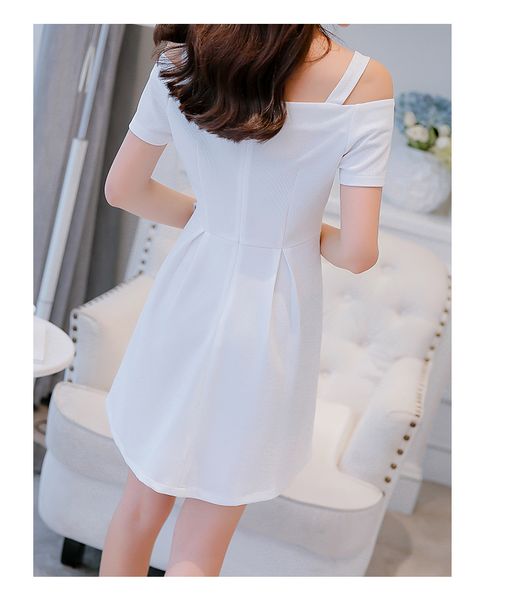 white pure color dress bigger sizes condole belt of cultivate one's morality dress, Black;gray
white pure color dress bigger sizes condole belt of cultivate one's morality dress, Black;gray