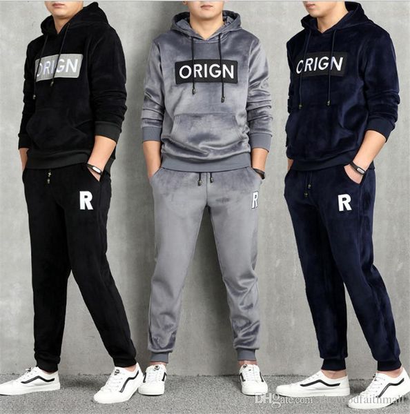 2020 version autumn winter mens tracksuits casual hoodie set +pants mens casual sweatshirt sport suits, Gray
2020 version autumn winter mens tracksuits casual hoodie set +pants mens casual sweatshirt sport suits, Gray