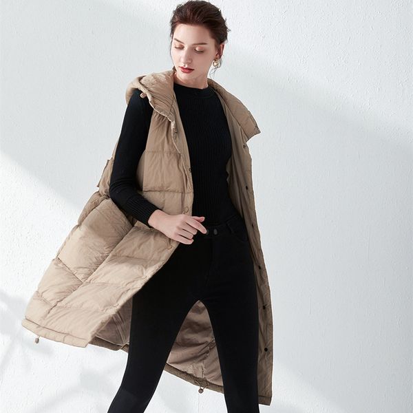 long vest female down coat sleeveless loose korean style hooded jacket windproof warm waistcoat oversize thickness winter coat, Black
long vest female down coat sleeveless loose korean style hooded jacket windproof warm waistcoat oversize thickness winter coat, Black