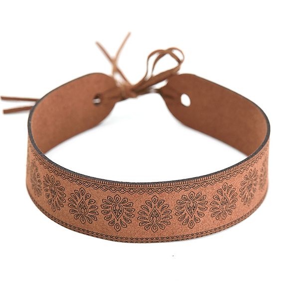 woman's punk wind brown suede cowboy style collar short necklace with a simple antique clavicle, Silver
woman's punk wind brown suede cowboy style collar short necklace with a simple antique clavicle, Silver