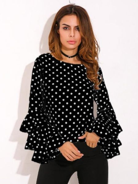 women's womens designer tees clothing european and american horn sleeve large folding sleeve thin chiffon shirt, White
women's womens designer tees clothing european and american horn sleeve large folding sleeve thin chiffon shirt, White