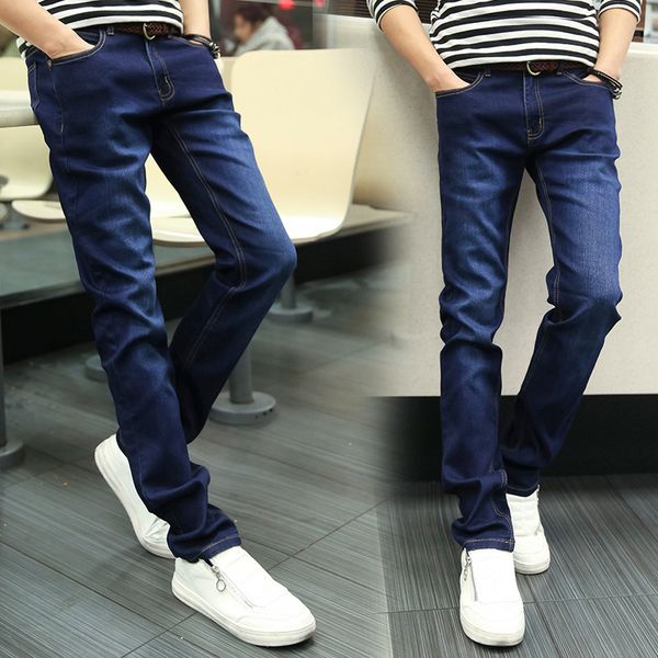classic style men thin jeans elastic force slim fit brand pencil solid pants blue light blue trousers autumn 2019
classic style men thin jeans elastic force slim fit brand pencil solid pants blue light blue trousers autumn 2019