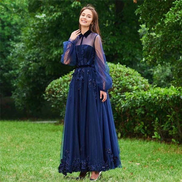 elegant blue lace a line prom dresses custom hollow floor length evening beads long sleeves party gowns robe de mariée, Black
elegant blue lace a line prom dresses custom hollow floor length evening beads long sleeves party gowns robe de mariée, Black
