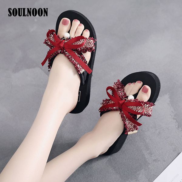 women summer slippers cute bowtie home slides wedge soft bottom flip flops clip toe beach shoes female casual sandals wholesale, Black
women summer slippers cute bowtie home slides wedge soft bottom flip flops clip toe beach shoes female casual sandals wholesale, Black
