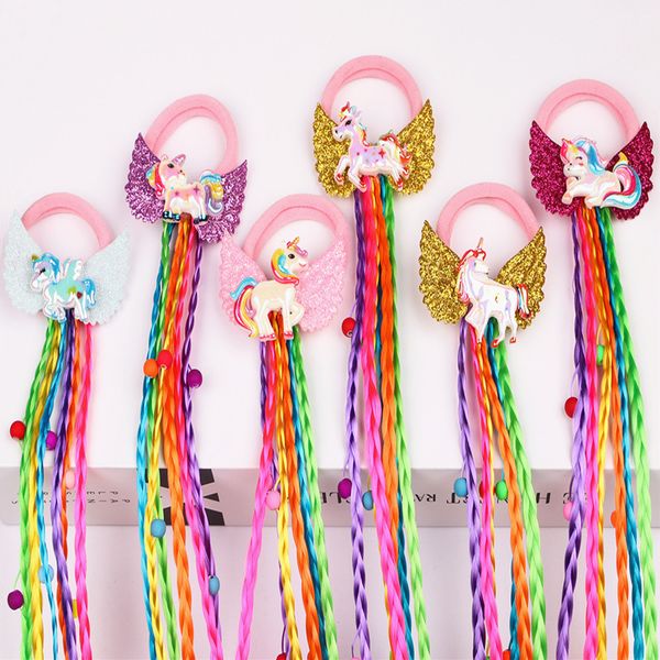 1 pc unicorn design children wig elastic hair bands girls braids unicorn wing hair tie twisted sweet kids rainbow rubber band, Slivery;white
1 pc unicorn design children wig elastic hair bands girls braids unicorn wing hair tie twisted sweet kids rainbow rubber band, Slivery;white