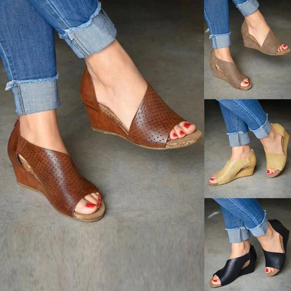 womens sandals fashion wedges shallow mouth peep toe casual shoes roman sandals summer female soft beach shoes 40#, Black
womens sandals fashion wedges shallow mouth peep toe casual shoes roman sandals summer female soft beach shoes 40#, Black