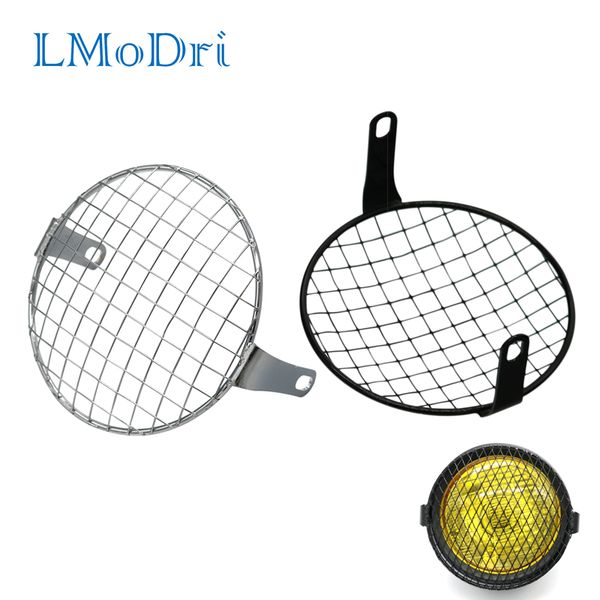 lmodri universal motorcycle front headlight cover mesh grille lampshade mesh grill mask protector retro grid steel shield
lmodri universal motorcycle front headlight cover mesh grille lampshade mesh grill mask protector retro grid steel shield