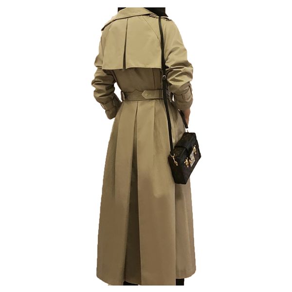 long skirt windbreaker female 2018 spring thin double breasted khaki trench coat feminino chic overcoat women a221, Tan;black
long skirt windbreaker female 2018 spring thin double breasted khaki trench coat feminino chic overcoat women a221, Tan;black