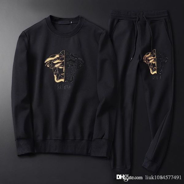 european station menswear 2019 autumn beaded two-piece set of korean version pullover trousers youth casual suit size -4xl, Gray
european station menswear 2019 autumn beaded two-piece set of korean version pullover trousers youth casual suit size -4xl, Gray