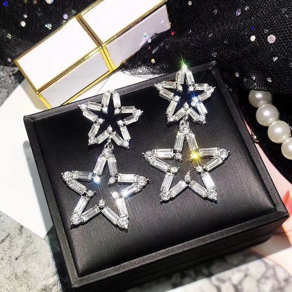 luxury big star drop earrings for women 2019 new rhinestone party statement earrings lucky jewelry korean style, Silver
luxury big star drop earrings for women 2019 new rhinestone party statement earrings lucky jewelry korean style, Silver