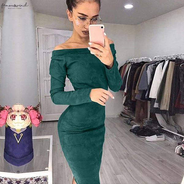 huge suede 2020 spring dress women slash neck long sleeve off shoulde mid calf dress mid calf bodycon dresses woman party, Black;gray
huge suede 2020 spring dress women slash neck long sleeve off shoulde mid calf dress mid calf bodycon dresses woman party, Black;gray