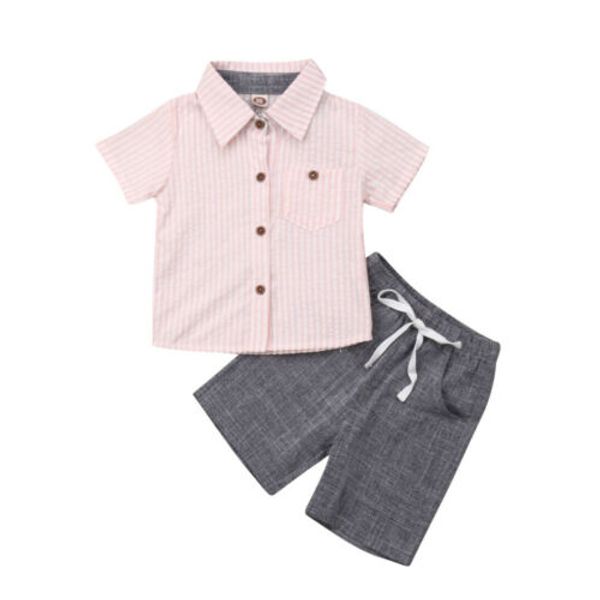 summer gentleman 1-5years toddler kids baby boys striped t shirt shorts pants clothes outfits set, White
summer gentleman 1-5years toddler kids baby boys striped t shirt shorts pants clothes outfits set, White
