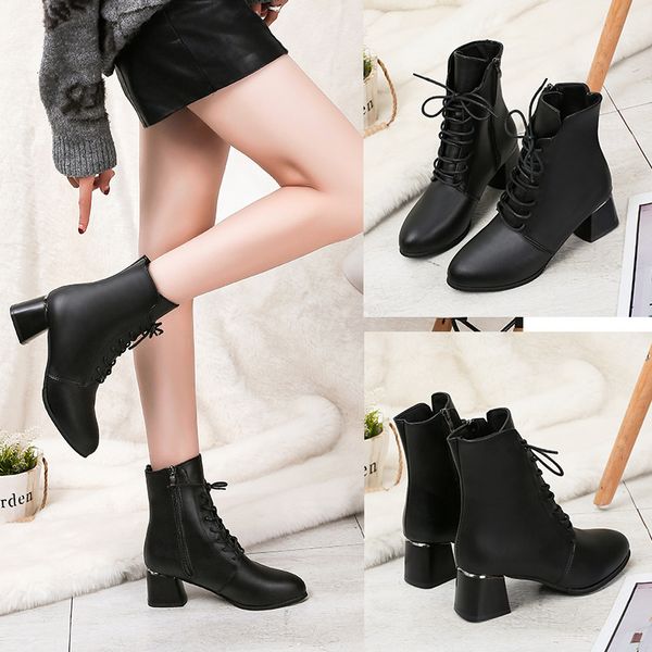 lace up rock shoes woman winter boots lady luxury designer booties ladies boots-women 2020 fashion mid calf med leather 2019, Black
lace up rock shoes woman winter boots lady luxury designer booties ladies boots-women 2020 fashion mid calf med leather 2019, Black