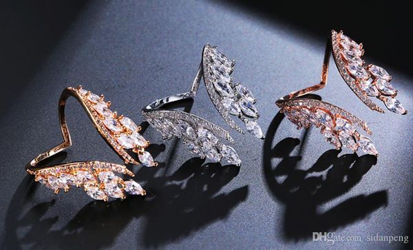 fashion party big brand rose gold rings for women inlay cubic zirconia bridal jewelry feather luxury charm ring bague, Slivery;golden
fashion party big brand rose gold rings for women inlay cubic zirconia bridal jewelry feather luxury charm ring bague, Slivery;golden