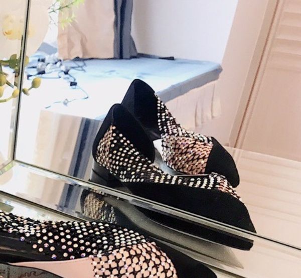 women dress party shoes flat heels fashion luxury genuine bling rhinestone leather silk quality, Black
women dress party shoes flat heels fashion luxury genuine bling rhinestone leather silk quality, Black