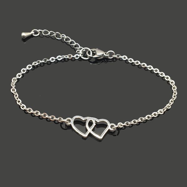 double love stainless steel charm bracelet stainless steel love in love pendant chain bracelet for women girl, Golden;silver
double love stainless steel charm bracelet stainless steel love in love pendant chain bracelet for women girl, Golden;silver