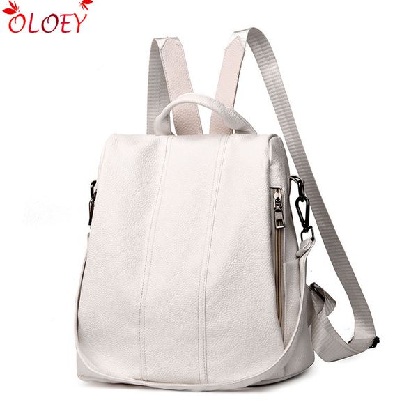 2019 fashion quality luxury women's backpack youth leather backpack retro girl bag white large capacity travel
2019 fashion quality luxury women's backpack youth leather backpack retro girl bag white large capacity travel