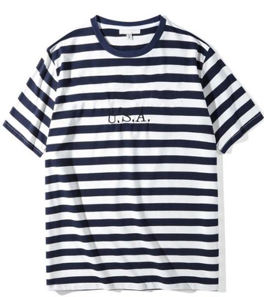 jeans usa men designer striped t shirts summer fashion embroidery designer tees short sleeved clothes, White;black
jeans usa men designer striped t shirts summer fashion embroidery designer tees short sleeved clothes, White;black