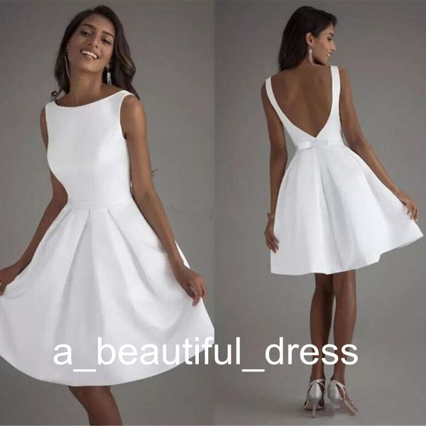 white satin short graduation dresses scoop neck sleeveless backless simple bridal dresses short party gowns custom made gd7814, Blue;red
white satin short graduation dresses scoop neck sleeveless backless simple bridal dresses short party gowns custom made gd7814, Blue;red