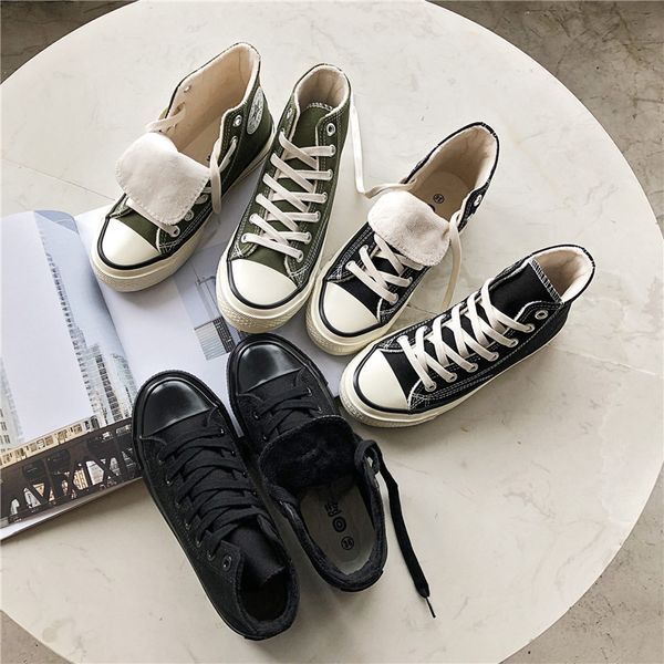 women ankle boot teen casual plimsolls 50% trendy board shoes men fashion ulzzang canvas skater shoes winter velvet skate sneakers, Black
women ankle boot teen casual plimsolls 50% trendy board shoes men fashion ulzzang canvas skater shoes winter velvet skate sneakers, Black