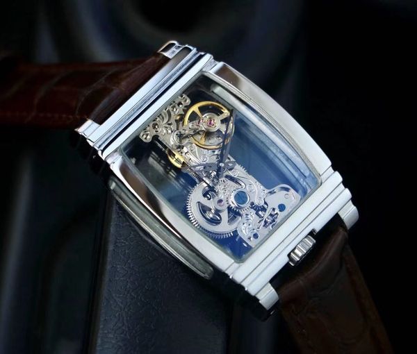 new watch two-pin full skeleton double-sided penetrating watch 316 stainless steel case striped engraved mechanical movement, Slivery;brown
new watch two-pin full skeleton double-sided penetrating watch 316 stainless steel case striped engraved mechanical movement, Slivery;brown