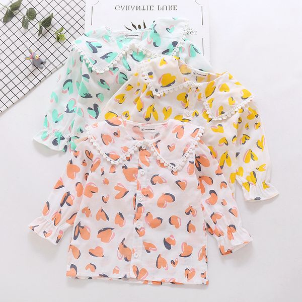 121 Heart Full Printed Child Shirt 2020 Spring Korean-style Lace Collar Button down Cardigan Childrenswear
121 Heart Full Printed Child Shirt 2020 Spring Korean-style Lace Collar Button down Cardigan Childrenswear