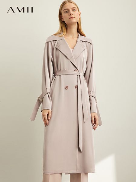 amii minimal english style fashion western style trench coat women 2019 fall new loose lapel with belt jacket, Tan;black
amii minimal english style fashion western style trench coat women 2019 fall new loose lapel with belt jacket, Tan;black