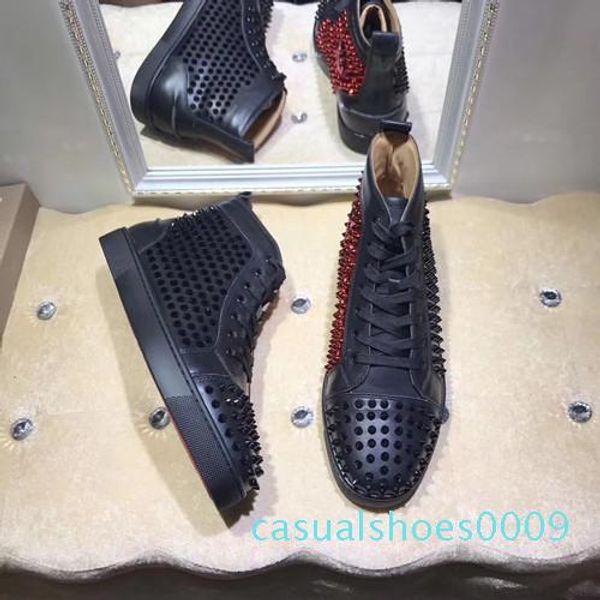 2017 new design brand rivets casual shoes for men and womens,designer couple red bottom sneakers high studded males women flat shoes c09, Black
2017 new design brand rivets casual shoes for men and womens,designer couple red bottom sneakers high studded males women flat shoes c09, Black