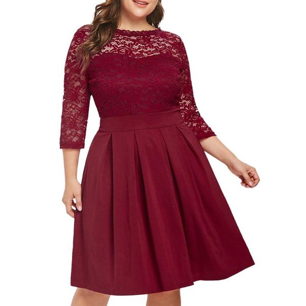 jaycosin 2020 new summer women dress fashion o-neck solid three quarter sleeve lace panel plus size flare a-line 9032150, Black;gray
jaycosin 2020 new summer women dress fashion o-neck solid three quarter sleeve lace panel plus size flare a-line 9032150, Black;gray