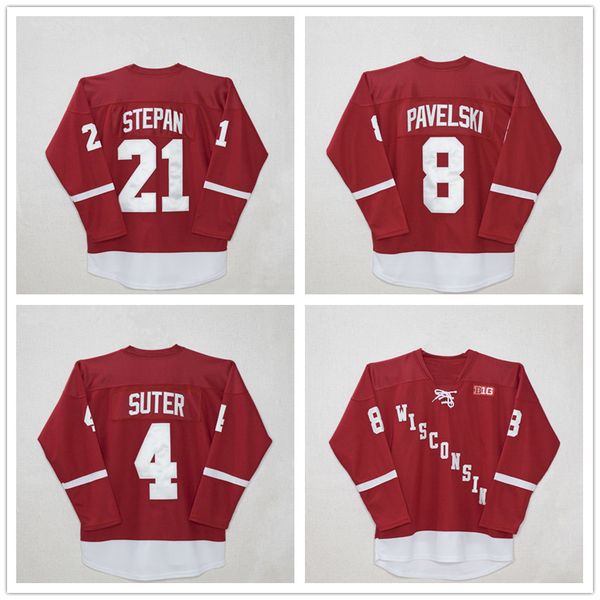 ncaa men wisconsin madison #4 ryan suter #8 joe pavelski #21 derek stepan red hockey jerseys stitched logos embroidered college, Black
ncaa men wisconsin madison #4 ryan suter #8 joe pavelski #21 derek stepan red hockey jerseys stitched logos embroidered college, Black