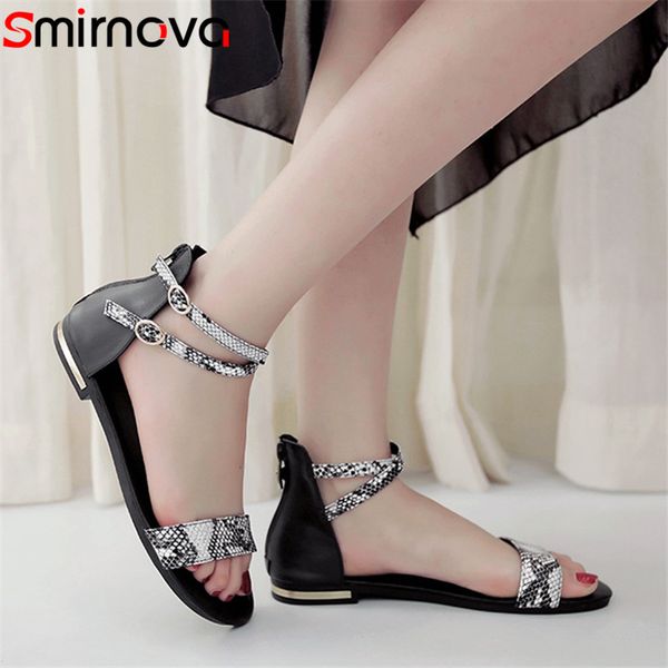 sandals smirnova 2021 genuine leather shoes women flat zip buckle snake summer casual ladies beach, Black
sandals smirnova 2021 genuine leather shoes women flat zip buckle snake summer casual ladies beach, Black
