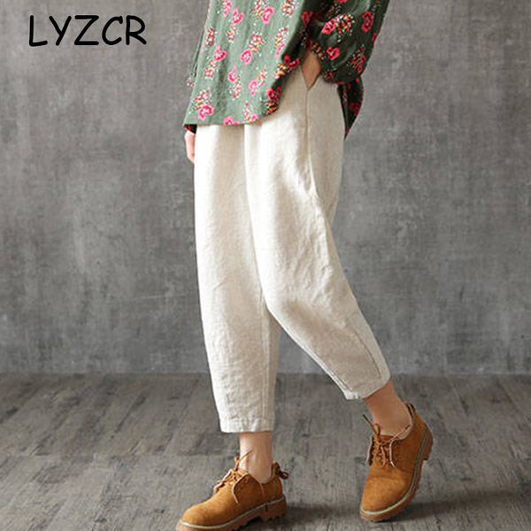 lyzcr plus size cotton linen women's pants summer loose harem line pants for women high waist women trousers female, Black;white
lyzcr plus size cotton linen women's pants summer loose harem line pants for women high waist women trousers female, Black;white