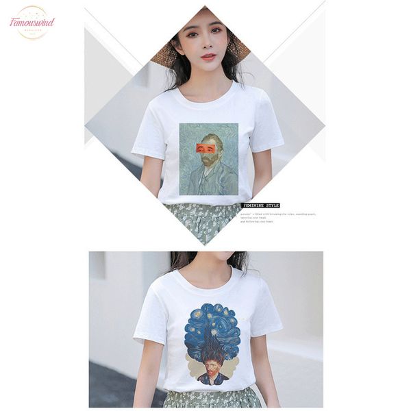print summer new 2020 harajuku vintage tshirt van gogh van goghing van gone meme funny aesthetics t shirt vogue cute print women, White
print summer new 2020 harajuku vintage tshirt van gogh van goghing van gone meme funny aesthetics t shirt vogue cute print women, White