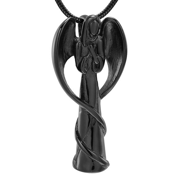 lkj9739 black angel design men women cremation pendant hold loved ones ashes stainless steel funeral jewelry with funnel and gift box, Silver
lkj9739 black angel design men women cremation pendant hold loved ones ashes stainless steel funeral jewelry with funnel and gift box, Silver